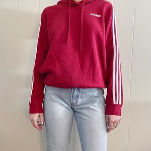 Adidas Red striped sweatshirt size medium